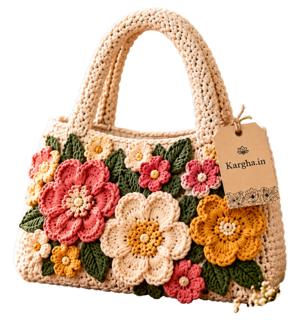 Floral Crochet Handbag
